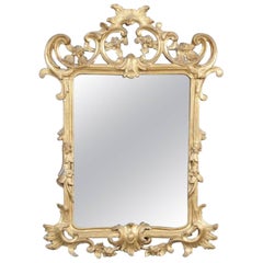 19th Century French Mirror with Carved and Giltwood Frame, Napoleon III