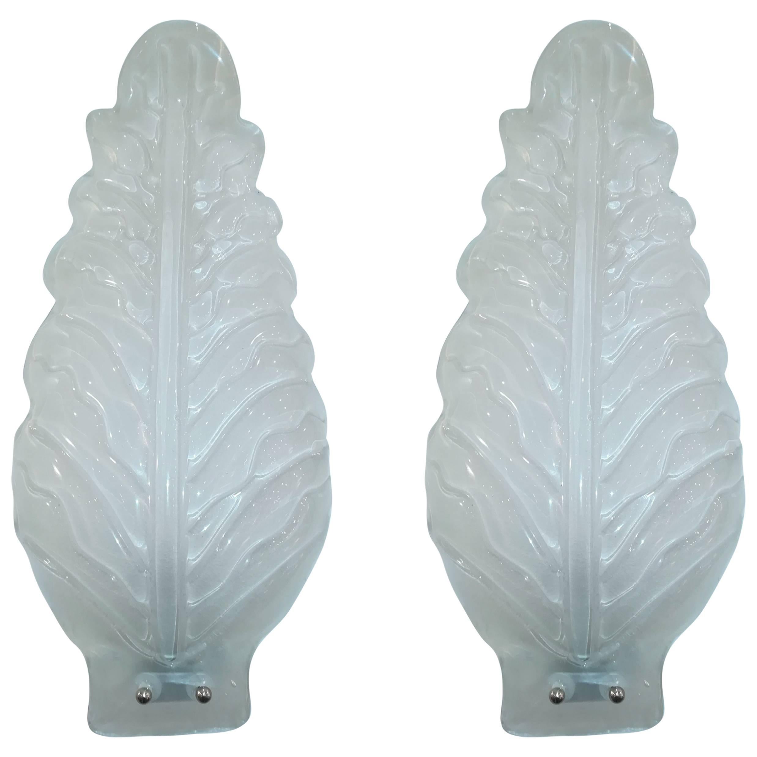 Murano Glass Leaves Sconces