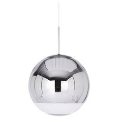 MIRROR BALL 40CM ROUND PENDANT SYSTEM in Silver