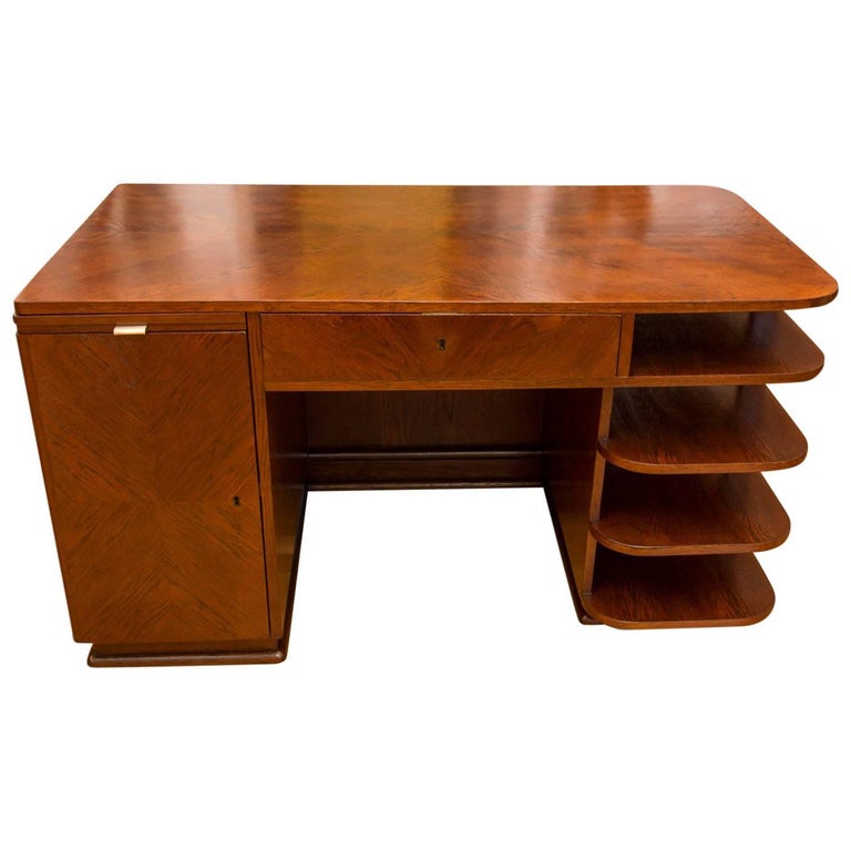 Functionalist Rounded Oak Writing Desk 1930s Bohemia For At Functionalist Rounded Oak Writing Desk 1930s Bohemia For
