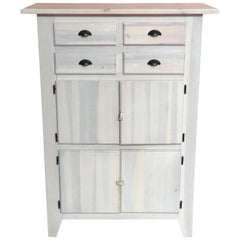 Midcentury Italian White Painted Wood Buffet with Drawers