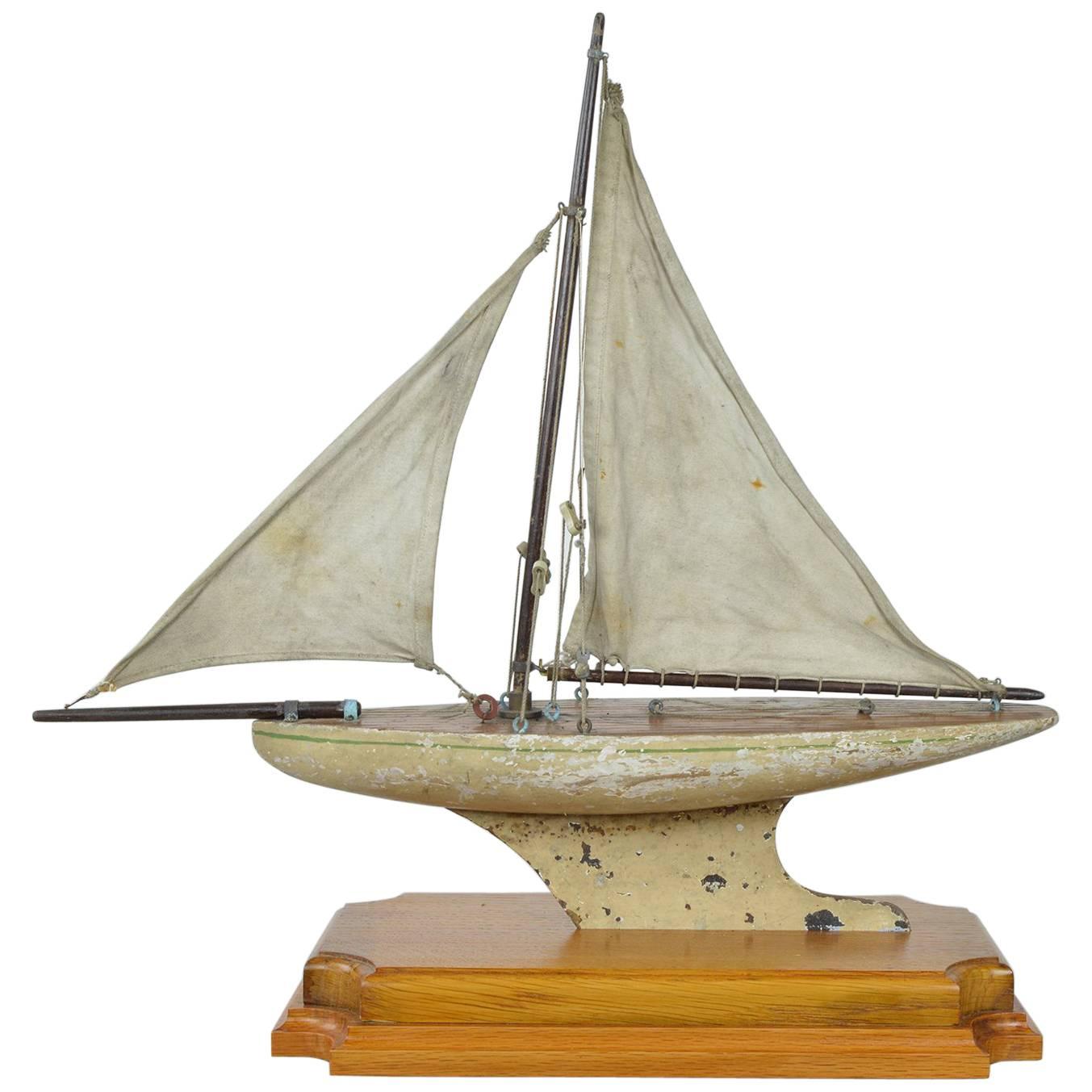 Small Antique Pond Yacht, English, 1920s