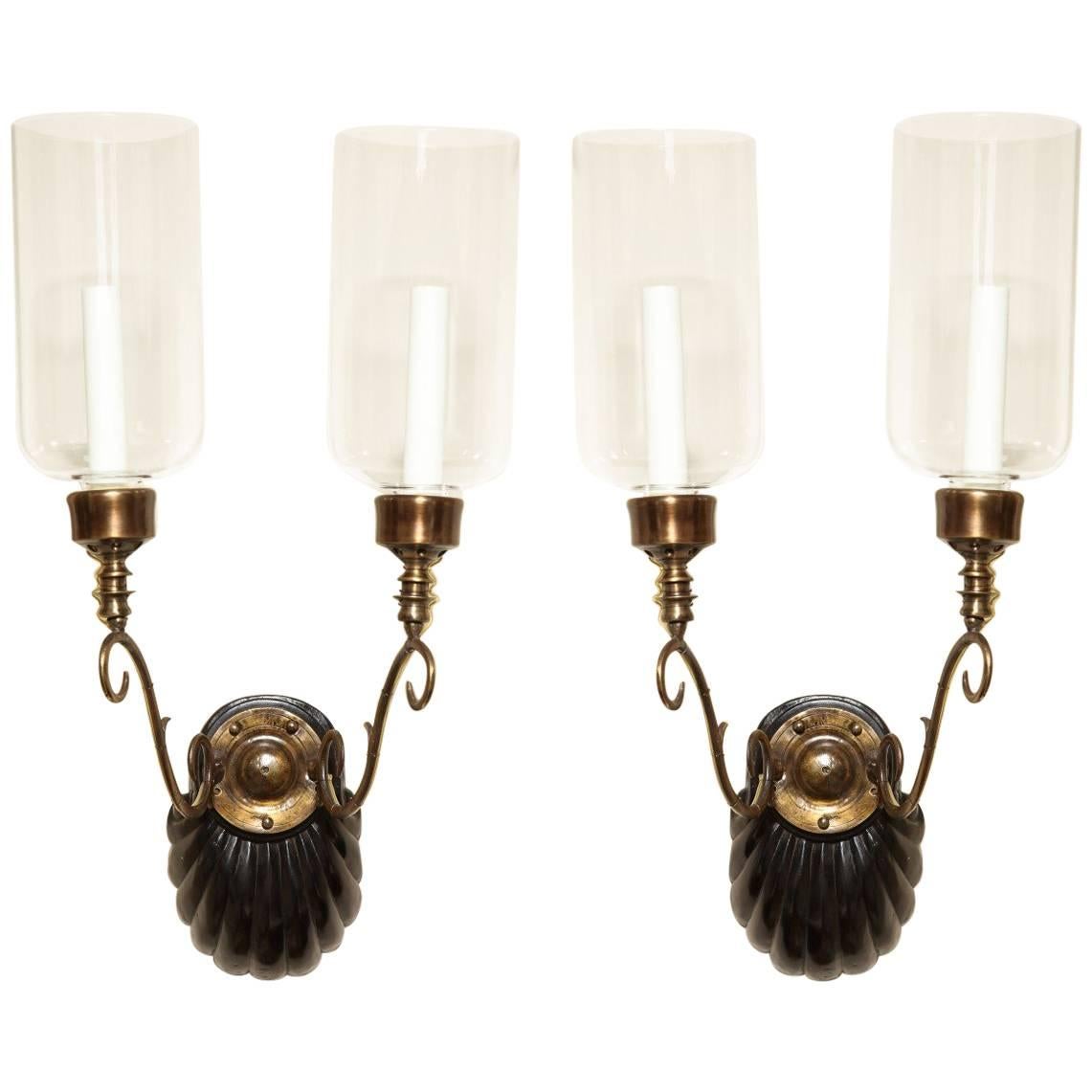 Pair of Anglo-Indian Two-Light Sconces