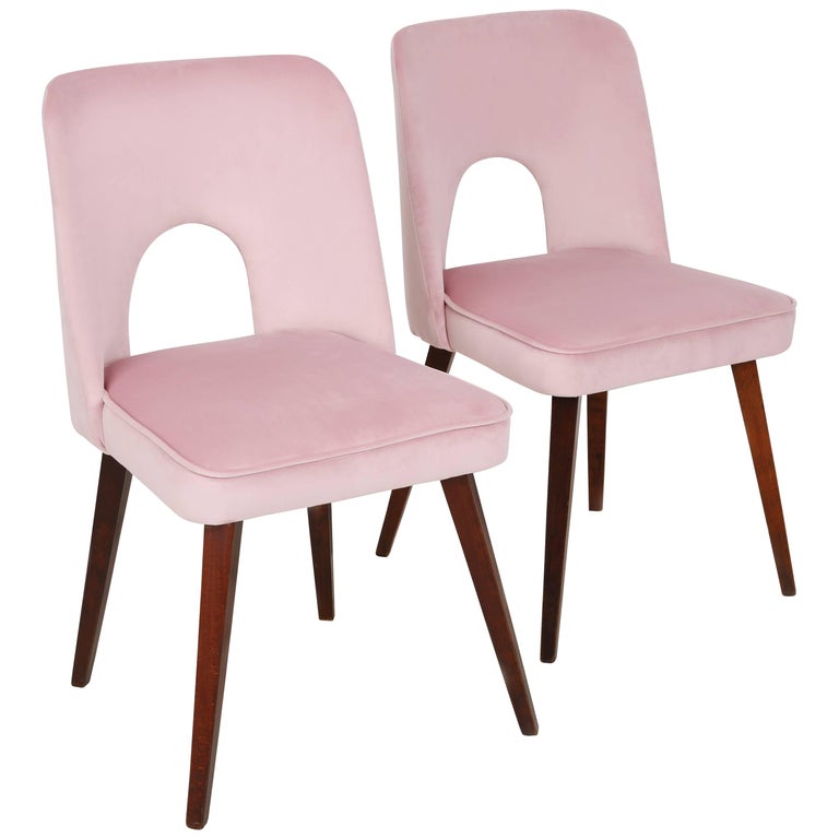 Set of Two Baby Pink "Shell" Chairs, 1960s For Sale at 1stDibs