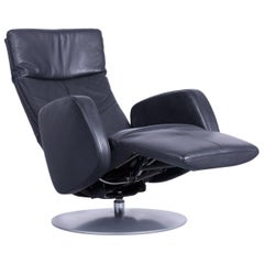 Koinor Designer Chair Leather Black One-Seat Function Modern