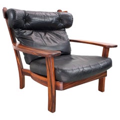 Mid-Century Modern Lounge Chair in Leather Model Ox, 1960s