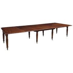 Period Early 19th Century Irish Regency Mahogany Dining Table