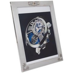 Art Deco Cartier Sterling Silver and Gold Picture Photo Frame