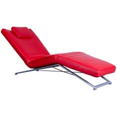Koinor Jonas Designer Couch Leather Red One-Seat Function Modern