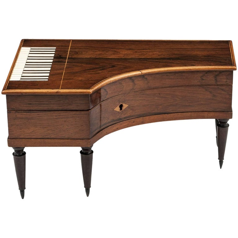 Miniature Antique Grand Piano Jewelry Box, circa 1830 at 1stDibs