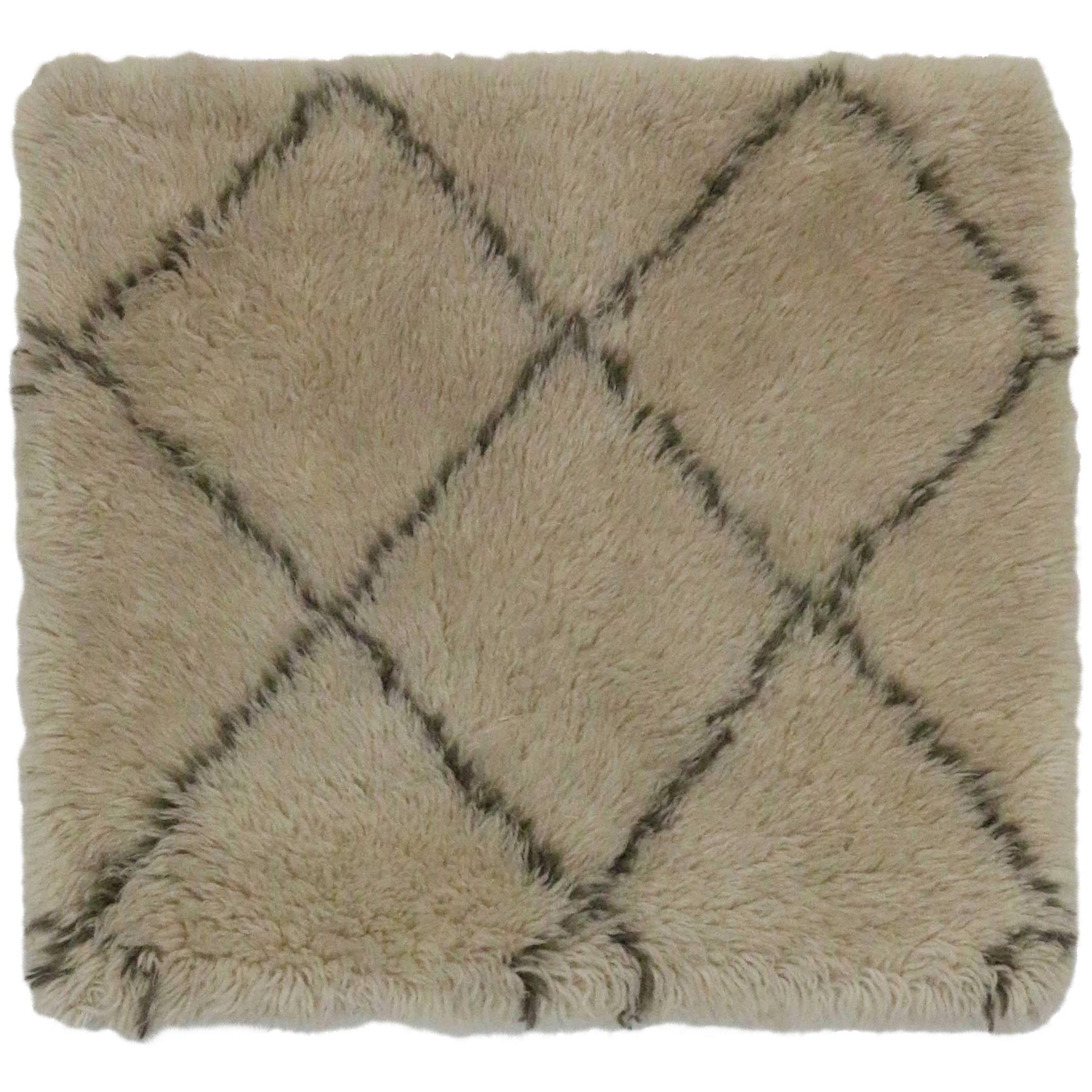 Modern Moroccan Style Accent Rug For Sale
