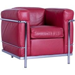 Cassina Le Corbusier LC 2 Chair in Red Leather