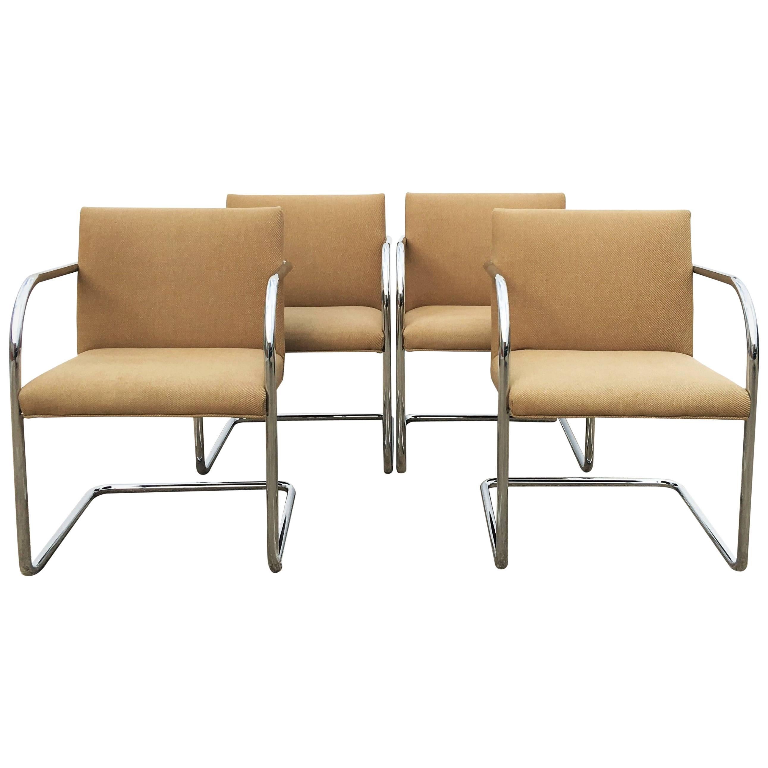 Set of Four Tubular Brno Chairs For Sale