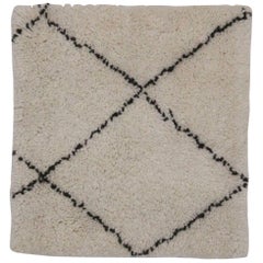 Moroccan Style Accent Rug with Modern Bauhaus Design