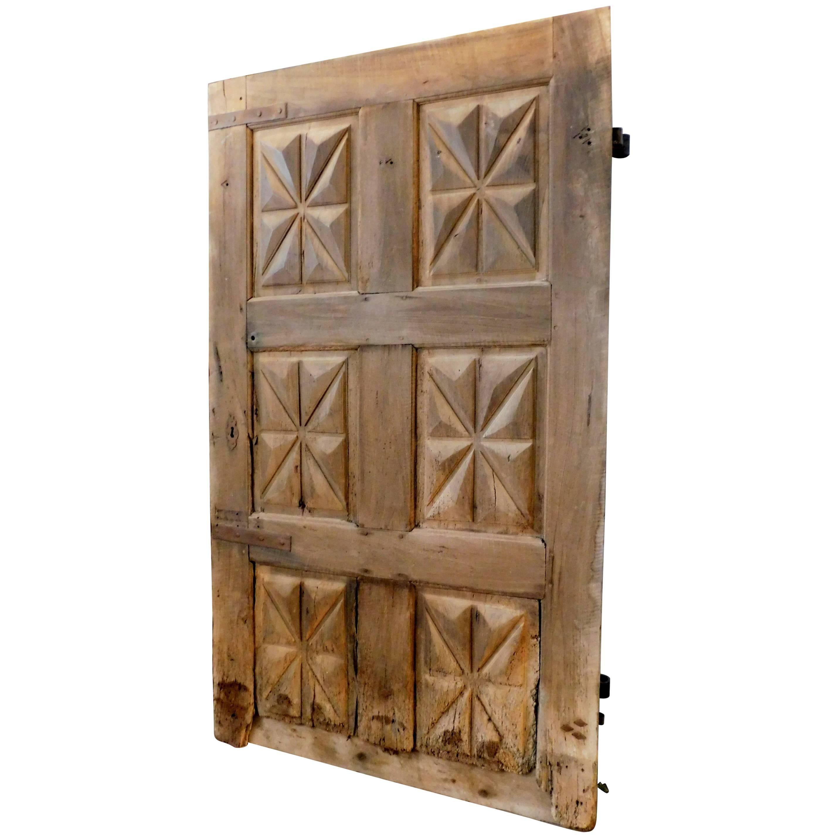 17th Century Entry Door Made of Walnut