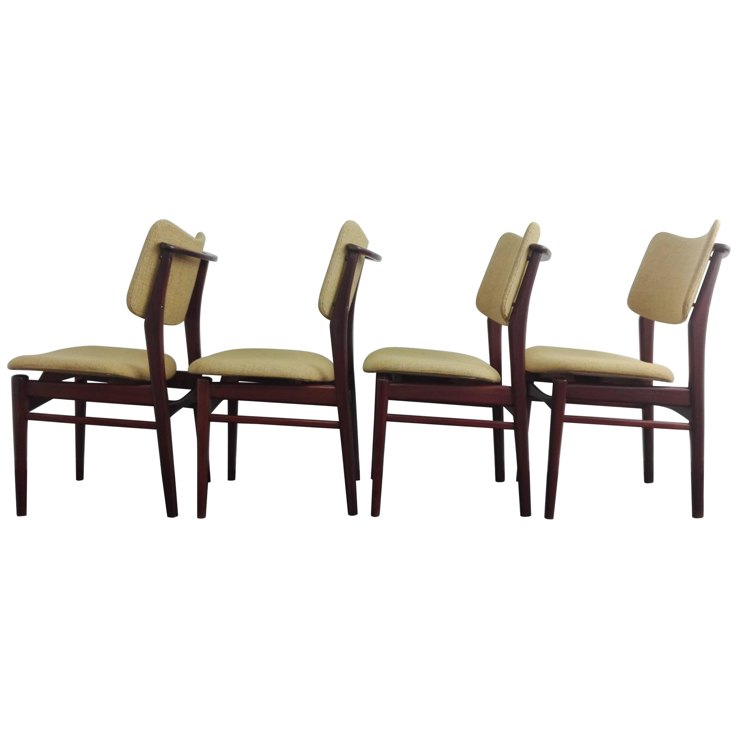 Set Mid-Century Modern Teak Dining Chairs, 1960s For Sale