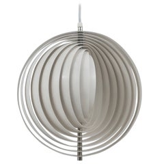 Vintage White Verner Panton Op-Art Moon Lamp Visor Lamp, Louis Poulsen, Denmark, 1960s