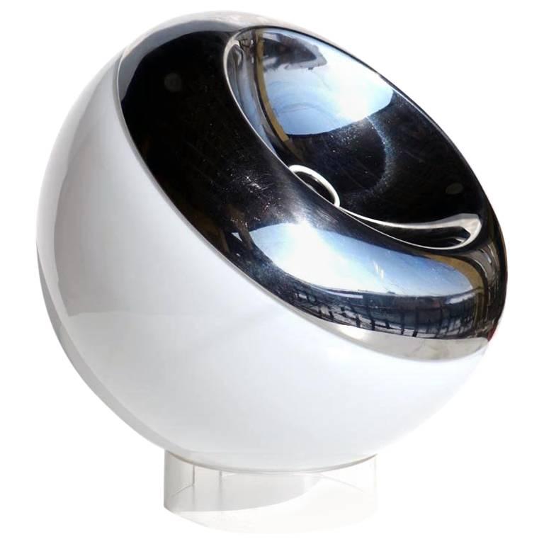 1960s Italian Design Spaceage Globe Glass Table Lamp For Sale
