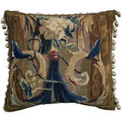 Brussels Baroque Tapestry Pillow, circa 1720 819p