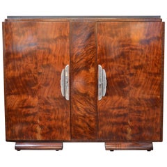 Art Deco Burl Wood Cabinet