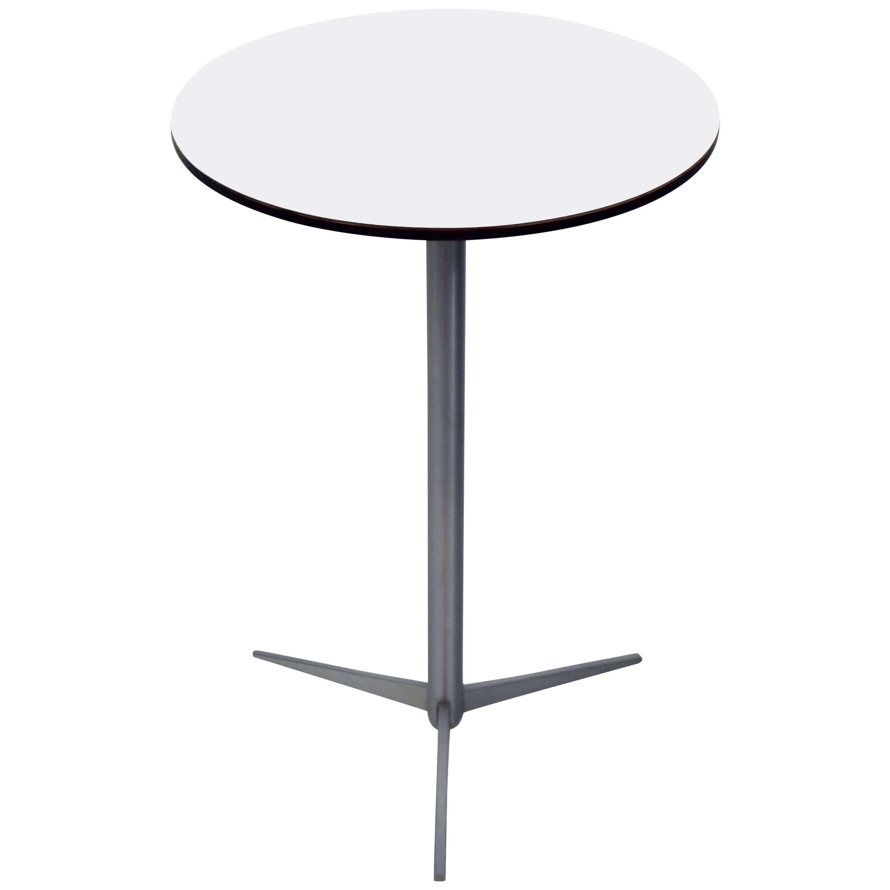 Thonet Brushed Aluminum Drink Table For Sale