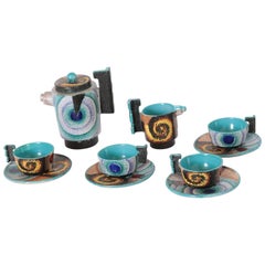 Italian Futurist Tea Set Diulgheroff & d'albisola for Torido Mazzotti 