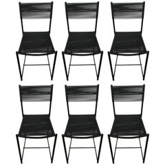 Set of Six Postmodern “Spaghetti” Dining Chairs, Giandomenico Belotti for Alias