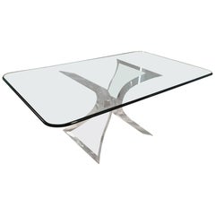 Lion in Frost Butterfly Lucite Dining Table