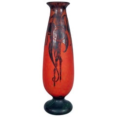 Antique Art Deco Vase by Le Verre Francais-Schneider