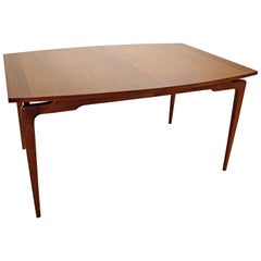 Midcentury Walnut Floating Top Sculptura Dining Table