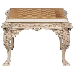 Carved Game Table in the Renaissance Style
