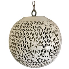 Ceramic Chinoiserie Chinese Lantern Chandelier