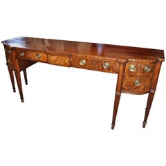 Period Early 19th Century Federal Mahogany Sideboard of Narrow Depth