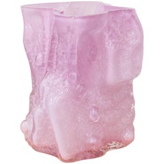 Excavated Vessel, Unique Edition of 1 in Pink Blown Glass