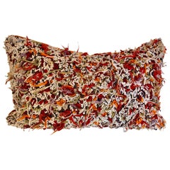 Custom Pillow by Maison Suzanne Cut from a  Moroccan Hand-Loomed Wool Berber Rug