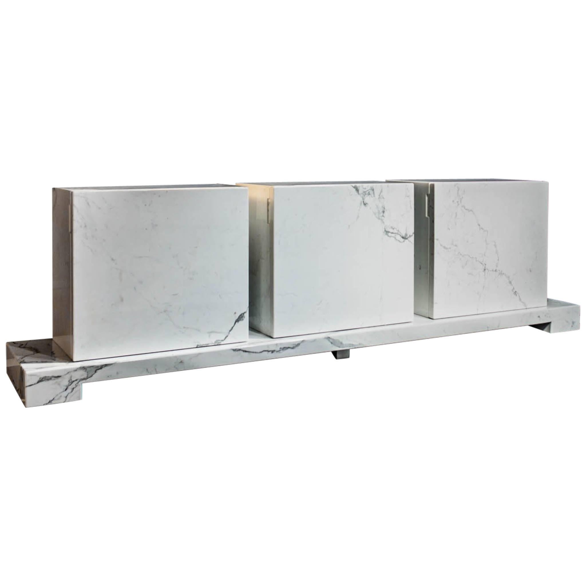 Credenza Alexandre Hutch Design by Michel Amar and by Les Marbreries de la Seine For Sale