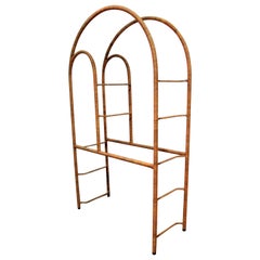 Vintage Wicker Etagere in the Style of Milo Baughman