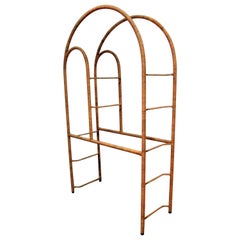 Retro Wicker Etagere in the Style of Milo Baughman