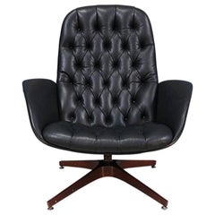 George Mulhauser "Mr. Chair" Leather Swivel Chair for Plycraft