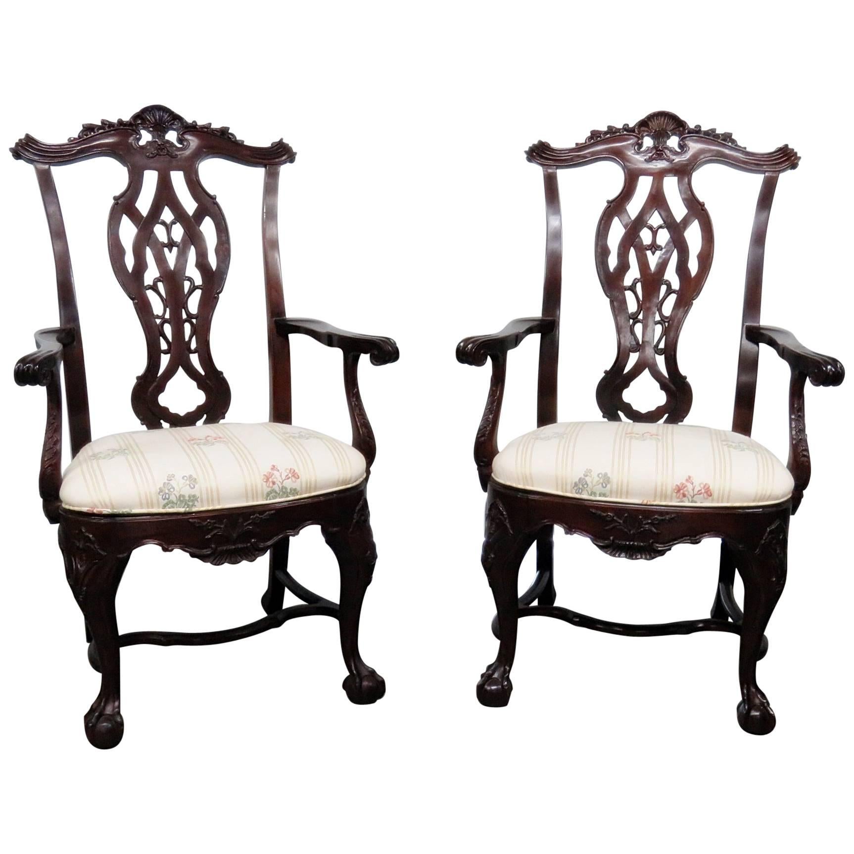 Pair of Heritage Georgian Style Armchairs