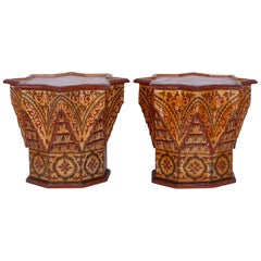 Pair of Moroccan Star End Tables
