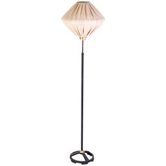 Midcentury Cast Iron and Brass Floor Lamp by Swedish Ewå