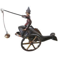Antique "Jonah and the Whale" Bell Toy, American, circa 1890