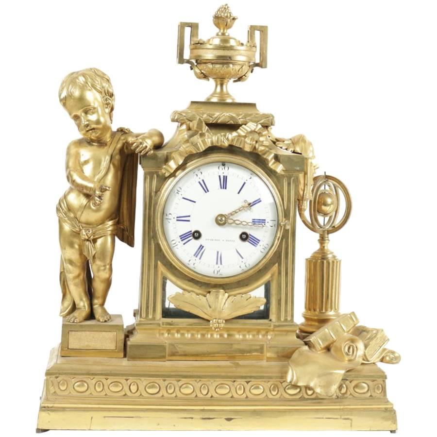 Gold Gilt Bronze Clock from the 18th Century