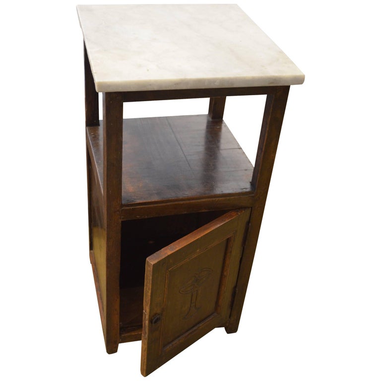 Andrianna Shamaris Marble Top Side Table For Sale at 1stdibs