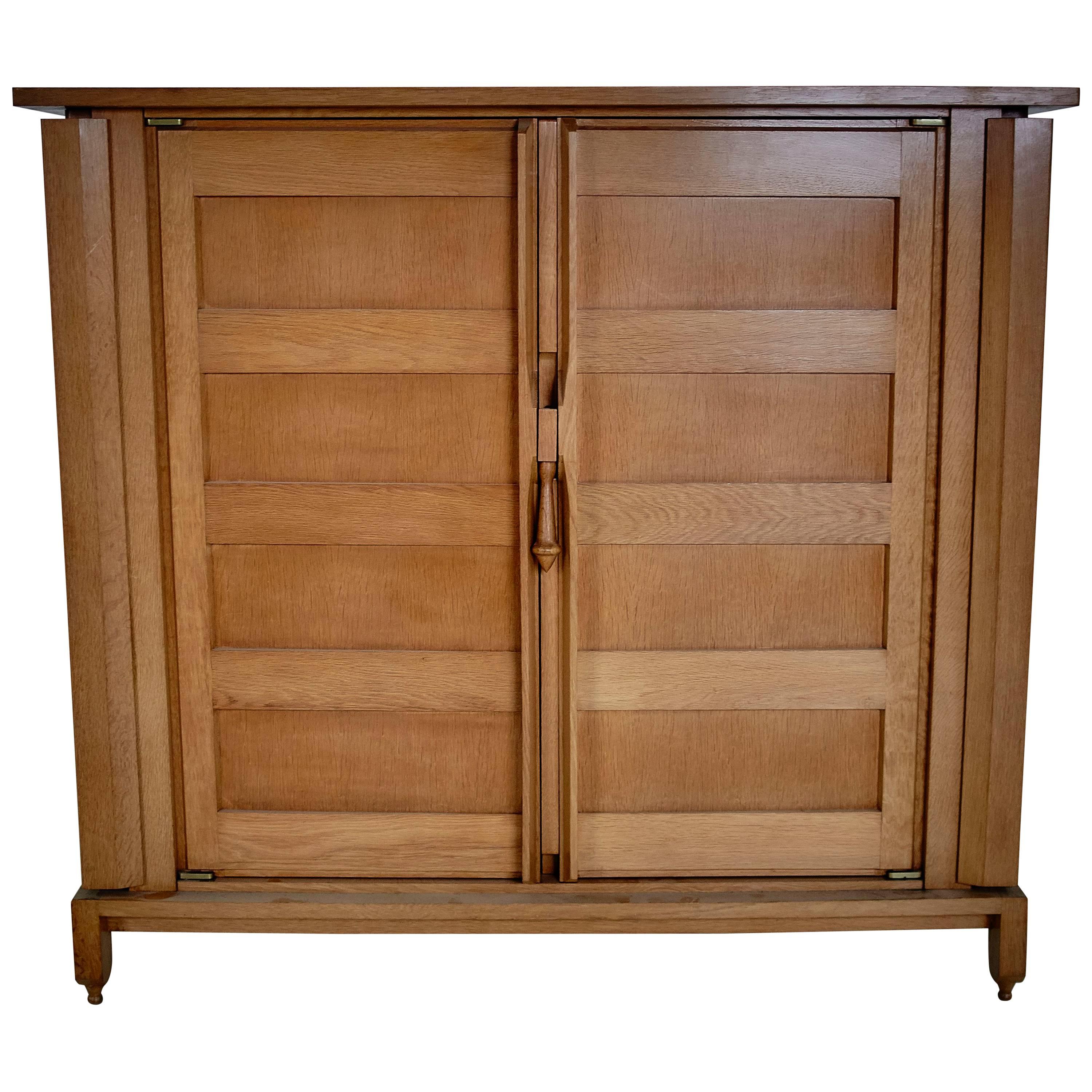 Guillerme & Chambron "Bouvine" Veneer Oak Cabinet