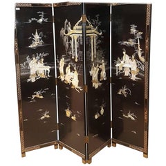 Early 20th Century Chinese Screen Decorated with Mother-of-Pearl