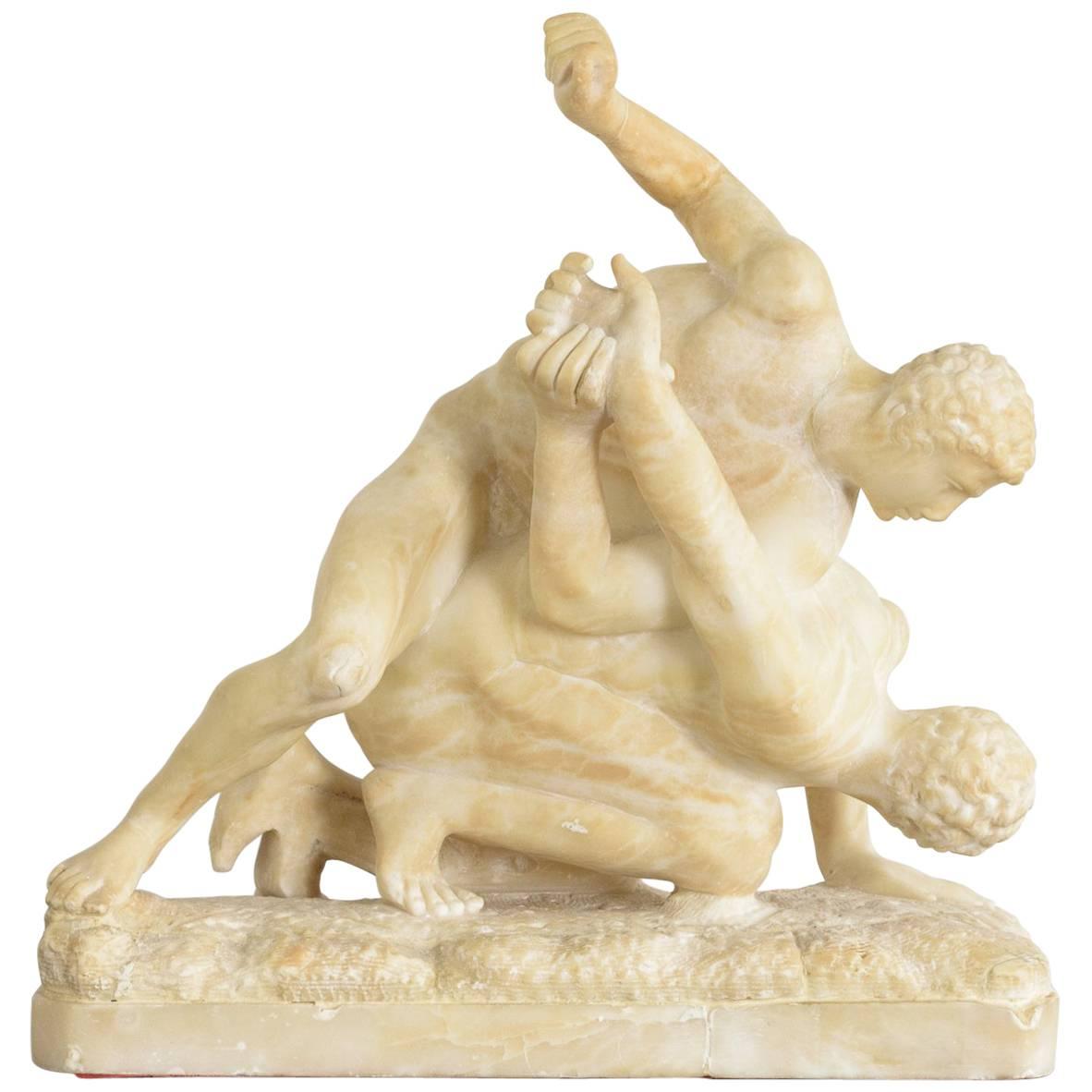 Alabaster Sculpture of the Uffizi Wrestlers