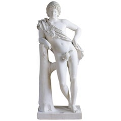 French Nineteenth Century Plaster Sculpture of The Resting Satyr