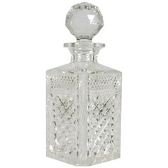 Fine Crystal Glass Decanter with Etched Glass